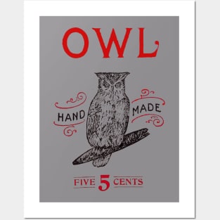 Red Owl Cigar Sign from the Early 20th Century Posters and Art